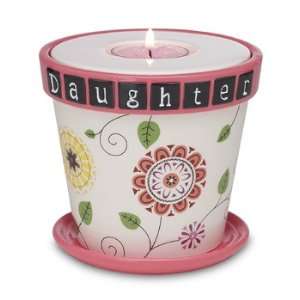   Decorative Flower Pot Tea Light Candle Holder: Home Improvement
