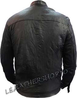 17 Again zac efron wrinkled vintage leather jacket LS  