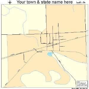  Street & Road Map of Deerfield, Michigan MI   Printed 