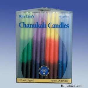  Chanukah Candles   Tri Color 
