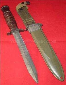 WWII MINT US ARMY M3 GUARD MARKED FIGHTING KNIFE BY UTICA WITH USM8 