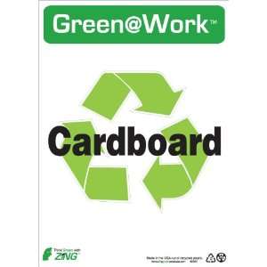  Sign, Header Green at Work, Cardboard with Recycle Symbol 