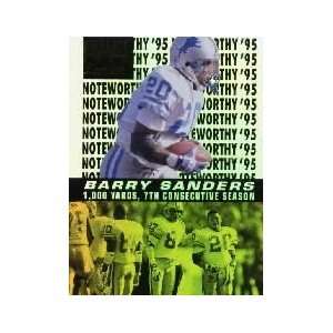 Barry Sanders 1996 Zenith Noteworthy 95 Card #8  Sports 