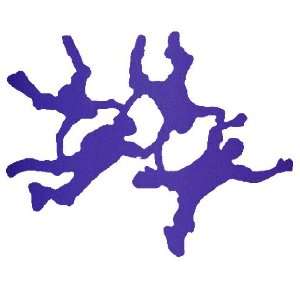   Skydiving 4 Way RW Formation Decal Sticker   Royal Purple: Automotive
