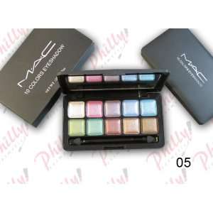  Mac Eyeshadow 10 Colors Custom Palette #5 Net Wt 0.87 Oz Beauty