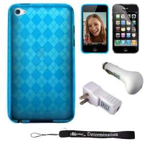   Skin Checker Design for Apple iPod Touch 4: MP3 Players & Accessories