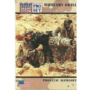 Desert Storm MILITARY SKILL PHONETIC ALPHABET Card #171