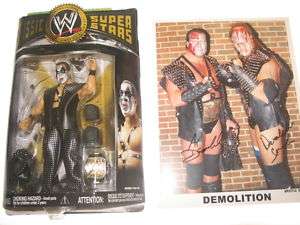 Demolition Ax WWE CS 14 Figure + Autogrpahed Photo WWF  
