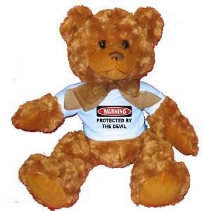  PROTECTED BY THE DEVIL Plush Teddy Bear with BLUE T Shirt 