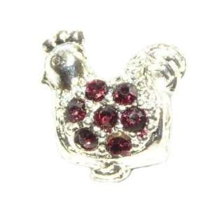 Silver Plated (040) Chicken Shape Charm, will fit Pandora 
