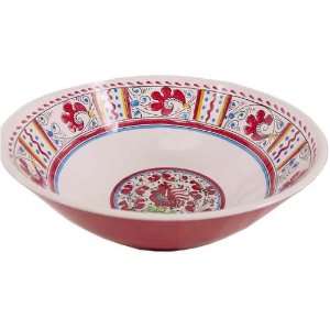 Red Rooster Le Cadeaux Triple Weight Melamine 12 inch diameter Salad 