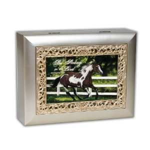   Jewelry Music Box With Horse Plays Amazing Grace