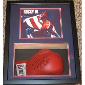 Sylvester Stallone Rocky Iv Signed Autographed Boxing Glove Framed 