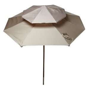   Kona Oval Umbrella Sunbrella Cover, Antique Beige Patio, Lawn