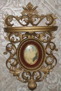 Beautiful Pair Cameo Creation Wall Shelves w/Pictures  