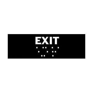 Sign,2x8,exit,braille   BRADY  Industrial & Scientific