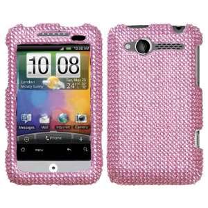  HTC Wildfire/Bee 6225 Pink Full Diamond Bling Hard Case 