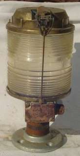   Tall Solid Cast Brass Ships Masthead Light w/ Fresnel Lens   Rewired