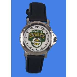    Seattle Sonics Leather Band Players Watch: Sports & Outdoors