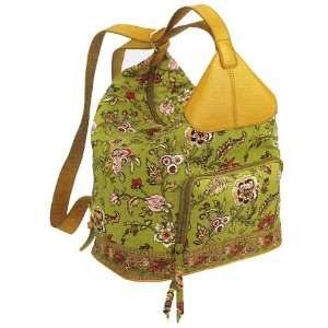 Maggi B French Country Evergreen Quilted Cotton Backpack   Fall 2007 