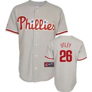   Utley MLB Replica Road Baseball Jersey by Majestic: Sports & Outdoors