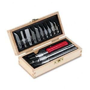   Knife Set, 3 Knives, 10 Blades, Carrying Case: Home Improvement