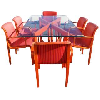 Vintage Italian Dining Set Table & (6) Knoll Chairs  
