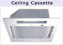 ton Mini Split Ceiling Cassette Ductless Air Conditioner Heat Pump 