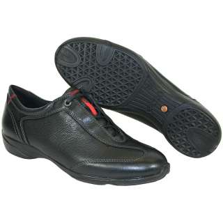 Ecco Womens SZ 42 EU Cloud Ghillie Tie Black Leather Oxford Shoes 