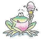PENNY BLACK mounted rubber stamp CAPTIVATED 2876H frogs