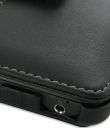 Blk Monaco Book Type Leather Case Cover for HTC Evo 3D  