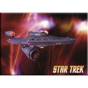  Star Trek Enterprise Red Background Magnet 29466ST 