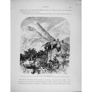  Palestine 1881 Wady Shiba Hebbariyeh Mount Hermon