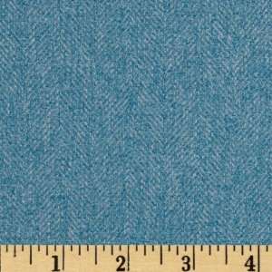  58 Wide Herringbone Suiting Blue Fabric By The Yard 