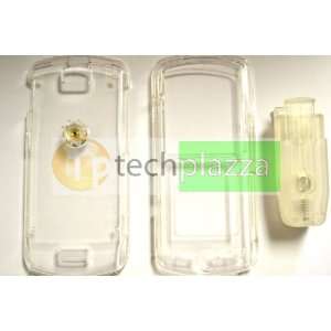  Motorola Slvr L7 Clear Crystal Case with Swivel Clip 