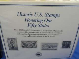 Historic US Stamps Honoring Our 50 States Book T25  