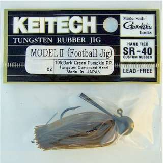Keitech Tungsten Rubber Jig Model II (Football Jig) ~ Dark Green 