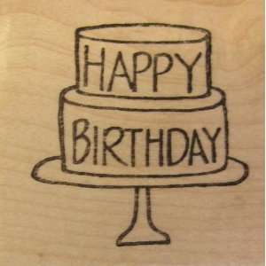  Happy Birthday Cake Mounted Stamp // Savvy Stamps: Arts 