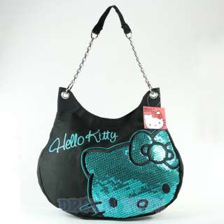 Sanrio Hello Kitty Face Metallic Teal Purse   Bag  