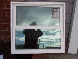 BS213 New Double Hung Thermal Window White With No Grids 32 1/2 by 30 