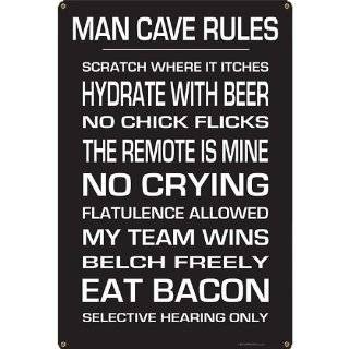  Man Cave Rules Top 10 Gameroom Bar Pub Novelty Tin Sign 
