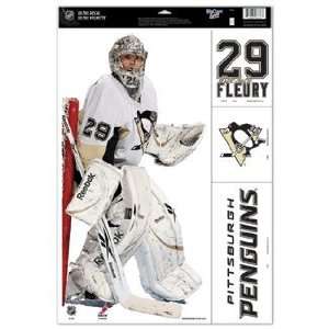 NHL Penguins Marc Andre Fleury Static Cling Decal Sheet:  