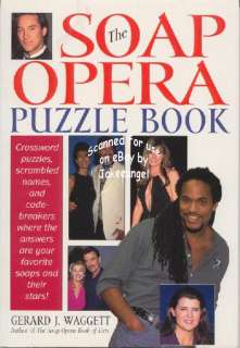 Soap Opera Puzzle Book AMC GH Y&R DOOL Daytime Stars Trivia Crossword 