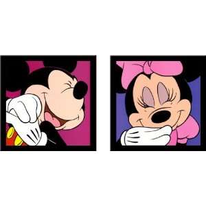  MICKEY MOUSE/MINNIE MOUSE Disney character art 2 Piece 