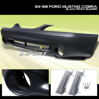 94 95 96 97 98 FORD MUSTANG/COBRA BLACK FRONT BUMPER COVER PP P.P NEW 