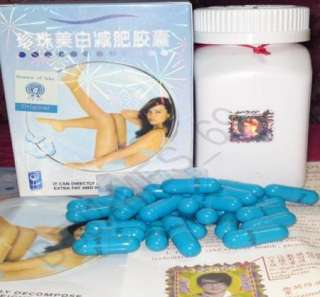 Pearl White Slimming Capsule Weight Loss Pill Blue  
