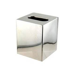 Boutique Size Tissue Box Cover   Polished Stainless Steel