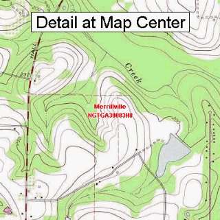  USGS Topographic Quadrangle Map   Merrillville, Georgia 