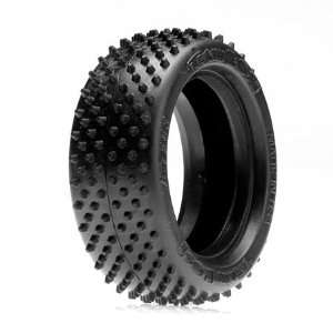    Team Losi Front Tire, 4WD IFMAR Stud, Silver (2): Toys & Games
