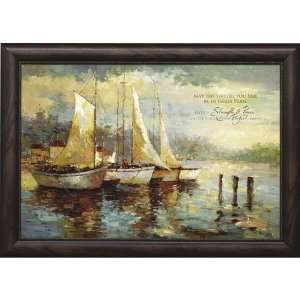  May the Waters You Sail, Framed Canvas Art: Home & Kitchen